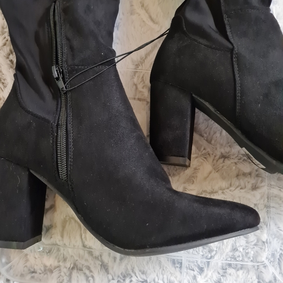 NWT Streetwear Society Black Suede Boot Size 7 - Picture 2 of 12